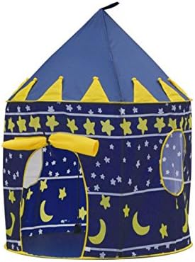 MiYan Prince summer Palace Castle Children kids Play Tent house indoor or outdoor garden toy wendy house playhouse beach sun tent boys girls blue