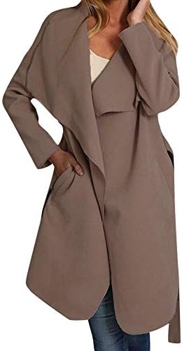 POTO Women Coats Clearance Sale,Ladies Long Sleeve Lapel Cardigan Coat Open Front Jacket Coat Parka Overcoat Outwear