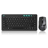 Rii RKM709 2.4Ghz Ultra-Slim Wireless Keyboard and Mouse Combo Multimedia Compact Keyboard and Mouse for PC Laptop,Desktop,Raspberry Pi,KODI HTPC XBMX MacBook Android TV Box,Smart TV