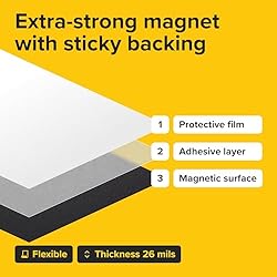 Magnetic Sheets with Adhesive Backing - 5 PCs each