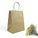 Becko Brown Kraft Paper Bags, Shopping, Merchandise, Party, Gift Bags - 24 Count - 8”x5”x10.5”