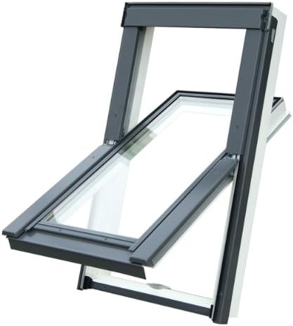 RoofLITE APX C4A Centre-Pivot PVC White Roof Window and SFX Slate Flashing Package
