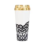Black Lace Travel Mug Gold Mug Gift for Boss Gift for Her Coffee Mugs Travel Tumbler Mug Boss Babe Fashion Drinkware Cup Chic Office Decor