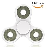 Fidget Spinner the Anti-Anxiety toys - Helps Focusing Fidget Premium Quality EDC Focus Toy for Kids & Adults Best Stress Reducer Relieves ADHD Anxiety and Boredom Cube Bearing (White)