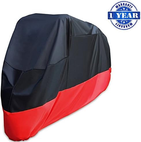Black Sliver Motorcycle Cover XXXL-No LOGO (210D Black Red XXXL)