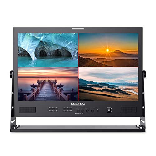 SEETEC ATEM215S 21.5 inch Multi Camera Broadcast Production Monitor with 4 x SDI Input and Output HDMI LUT Waveform HDR Full HD 1920x1080