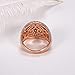 White Diamond Accent Dome Ring - Cluster Cubic Zirconia Paved Statement Wide Bands Size 5-11 (Rose Gold, 11.)