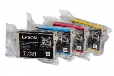 Set of Genuine Epson ink cartridges T1281/T1282/T1283/T1284 (T1285) - foil packs for Stylus SX425W/SX445W