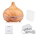 Aroma Diffuser - 550 ML Essential Oil Defusers Electric Ultrasonic Aromatherapy Cool Mist Humidifier Air Purifier 7 Color LED light 4 time-setting Wood Grain Whisper-Quiet
