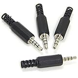 Ancable Replacement 4-Pack TRRS Male Plug 4 Pole