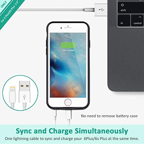 iPhone 6s Plus/6 Plus Battery Case, Stoon 7200mAh Portable Charger Case Rechargeable Extended Battery Pack Protective Backup Charging Case Cover for Apple iPhone 6s Plus/6 Plus (5.5 Inch) (Black) - Thumbnail 6