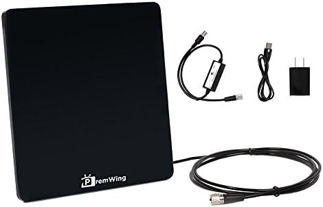 PremWing Indoor HDTV Antenna 50 Miles Range with Detachable Amplifier Signal Booster
