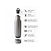 Urbanviva Stainless Steel Beer Bottle Koozie Holder By For All Standard 12oz Soda Bottles, Drink Chiller With Cap And Neoprene Sleeve, Perfect For Outdoor Activities, Sports Events (silver, 1)
