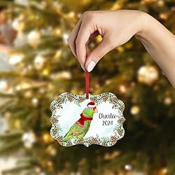 Red Headed Amazon Parrot Christmas Ornament 2024