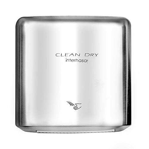 interhasa! Heavy Duty Stainless Steel Hand Dryer for Bathroom,950W(Polished) Automatic Commercial High Speed