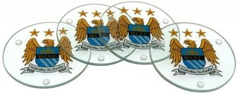 Glass Coasters - Manchester City F.C (RD)