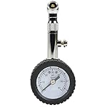 Exlight Tire Pressure Gauge 60PSI- 360 Degrees Rotatable Large Dial, Rubber Cover for Car/Trunk, Black