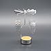 Hacloser Rotary Candle Spinning Tealight Metal Tea light Holder Carousel Party Decor Xmas Gifts (05 Owl)