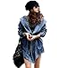 Women's Denim Trench Coat Hoodie Outerwear Hooded Jeans Coat Jacket,One Size