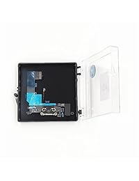 Para iphone se carga puerto de carga USB conector Dock Flex Cable con micrófono de audio jack, Blanco