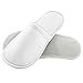 Juvale Disposable Closed Toe Slippers for Guests, Womens US Size 11, Mens Size 13 (White, 24 Pairs)