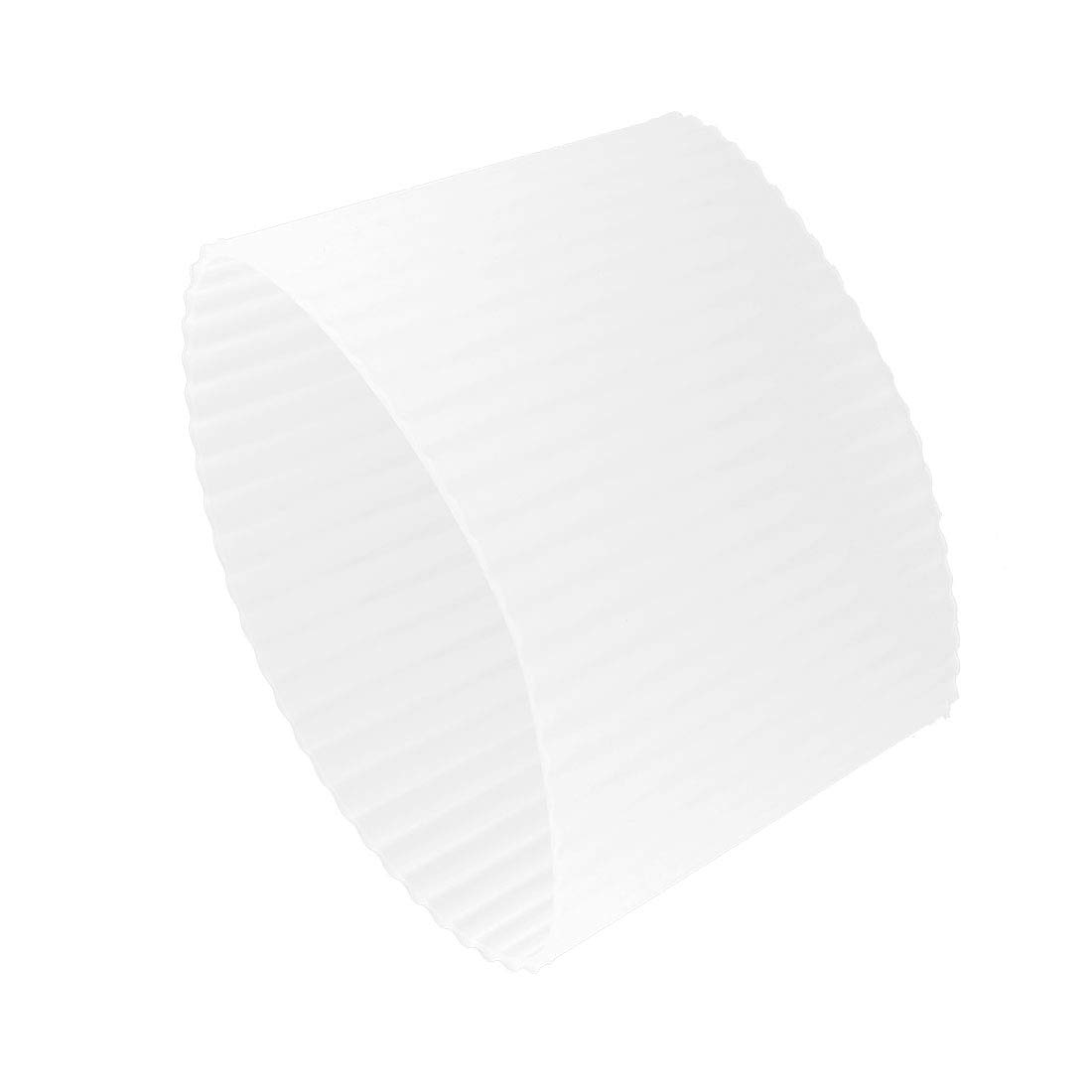 sourcingmap Silicone Anti-Slip Glass Bottle Mug Cone Cup Sleeve Protective Lid White