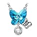 ANGEL NINA Valentines Day Gifts for Girls 925 Sterling Silver Stud Earrings Necklace Aquamarine Crystals March Birthstone Jewelry for Women with Gift Box