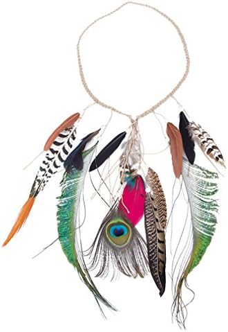 Halloween Indian Feather Headband Women Bohemian Beach Holiday Beaded Headband Green
