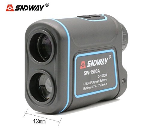 SNDWAY SW-1500A 1500M Handheld Monocular Digital Laser Distance Meter Hunting Rangefinder Telescope Golf Distance Meter
