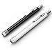 Stylus Pen, New Trent Arcadia (2PCS) Clickpen Stylus/Styli with [Micro-Knit Tip] [Retractable] for All Capacitive Touchscreen Smartphones and Tablets. [TwinPack: Black + White]