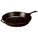 Lodge 13-1/4 Inch Cast Iron Pre-Seasoned Skillet – Signature Teardrop Handle - Use in the Oven, on the Stove, on the Grill, or Over a Campfire, Black