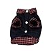 PanDaDa Dog Cat Grid Sweater Puppy Warm T-Shirt Pet Clothes POLO Shirt Dog