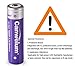 Canwelum Non-flat-top 18650 Battery 3.7V Rechargeable and with Universal Charger (4 Batteries and 1 Charger)