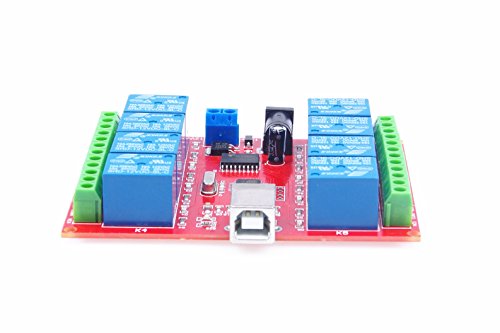 KNACRO 12v 8 Channel USB Relay Module Programmable Computer Control omputer USB control switch/driver/PC Intelligent Controller - Thumbnail 3
