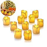 LED Flameless Votive Candles,Halloween Decoration Candle,Pack of 12,Battery Operated Fake Candles Realistic