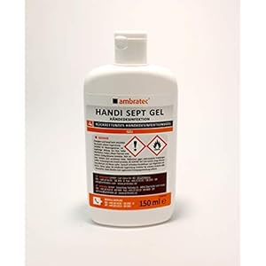 Ambratec Handi septgel tegen bacteriën, tuberculocide, levurocide, virucide inclusief rotavirussen, noro-virussen, HBV…
