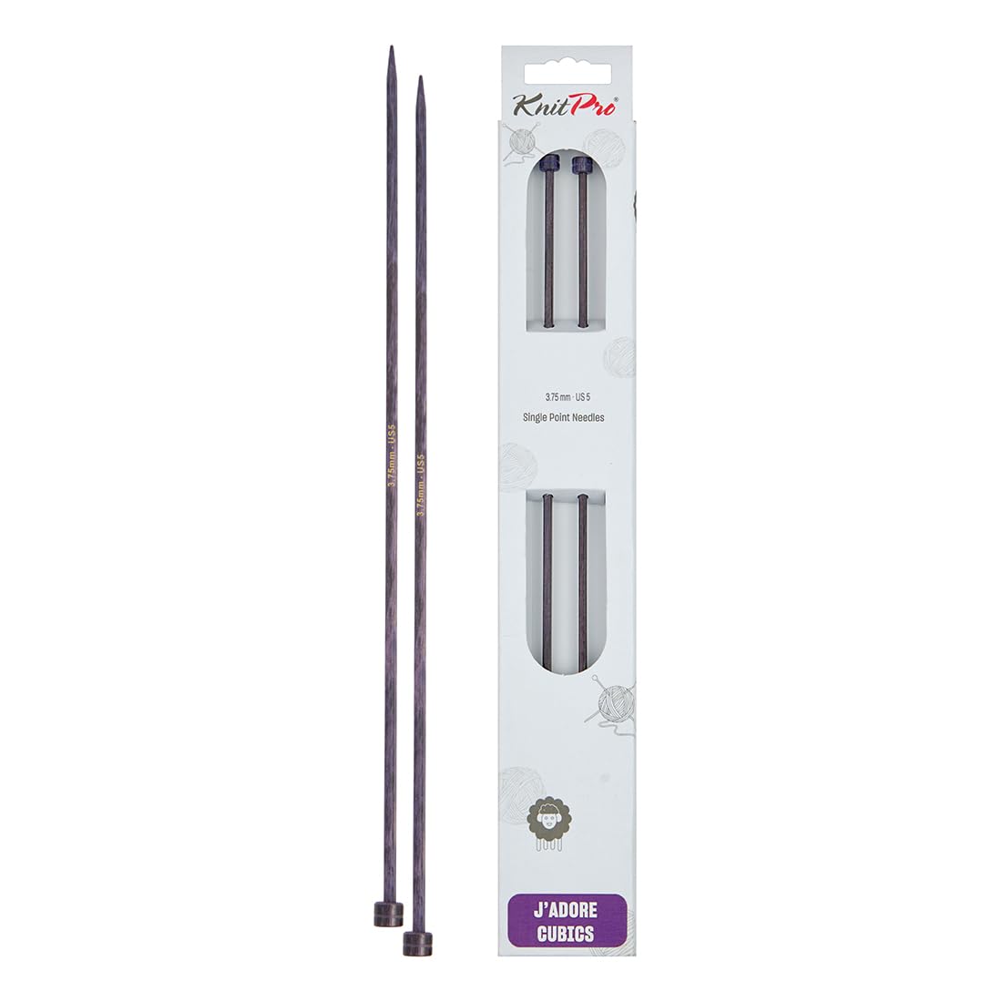 KnitPro J’Adore Cubics Single Pointed Needles 14" (35cm) | 3.75mm