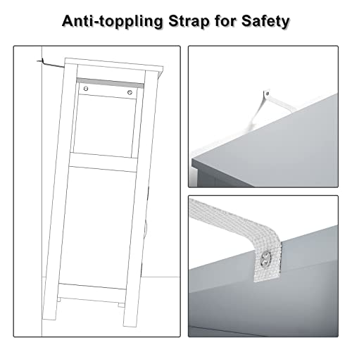 SRIWATANA Bathroom Storage Floor with 2 Doors and