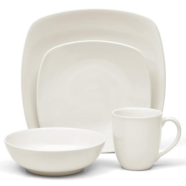 NORITAKE COLORWAVE NAKED 4-PIECE SQUARE PLACE SETTING, SERVICE...