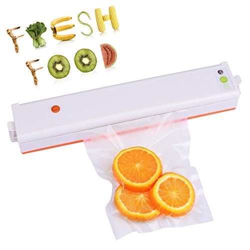 Vacuum Sealer Machine, Vacuum Machines for Sous Vide Food Saver with 2 in 1 Design Vacuum Sealing System, Compact Size Vacuum Sealer and Vacuum Bags for Food Preservation