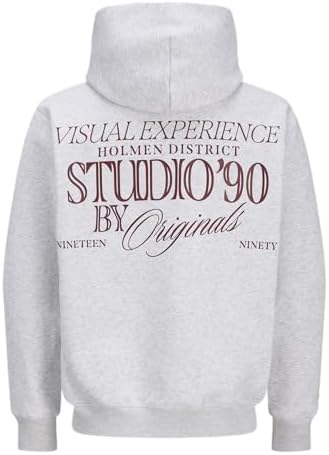 Jorgrand Midtown Sudadera con Capucha para Hombre, Blanco Brillante, M