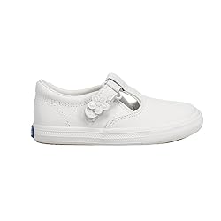 Keds girls Daphne Mary Jane Flat, White Leather, 9