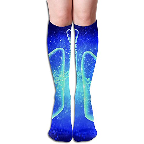 Headspace Of Lungs Girls Novelty Crew Knee High Socks