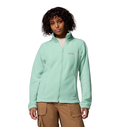 Columbia Womens Benton Springs Full Zip Fleece Jacket, New Mint, Petite X-Small