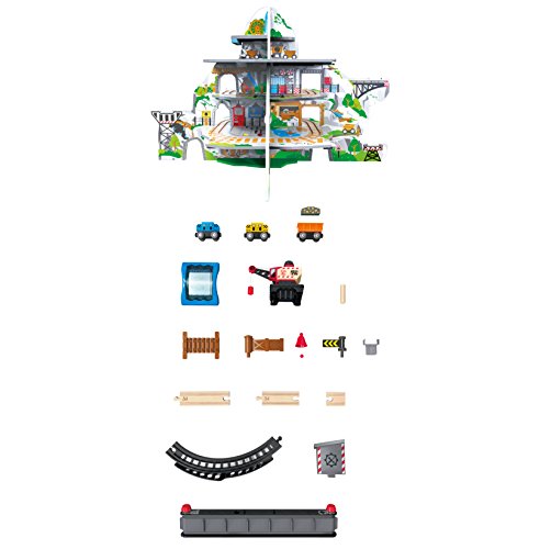 Hape Kids Wooden Railway Mighty Mountain Mine Set