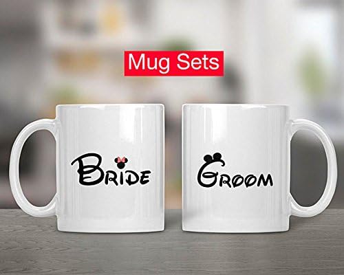 High quality ceramic mug Dishwasher safe Microwave safe Bride and Groom Mug-Mr and Mrs Mug-Mickey and Minnie Mouse Mug-Wedding Disney Mug-Disney Bride and Groom Disney Mug-Disney Mr and Mrs Mugs