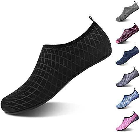 LINGMAO Men Quick-Dry Water Shoes Barefoot Aqua Skin Socks Slip-On for Beach Swim Yoga Pool Outdoor Women Adults