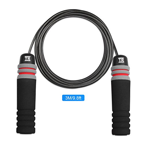 image for Jump Rope,TechRise Professional Skipping Rope Jump Rope with Skin-frie