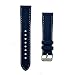 Benchmark Straps 18, 20, 22 & 24mm Navy Silicone Rubber Dive Watch Band + Spring Bar Tool (White Stitching)