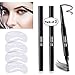 3 Colors Eyebrow Pencil Set Waterproof Drawing Automatic Eye Brow Long Lasting Sweat Proof Brown Black Grey 4 Eyebrow Stencils